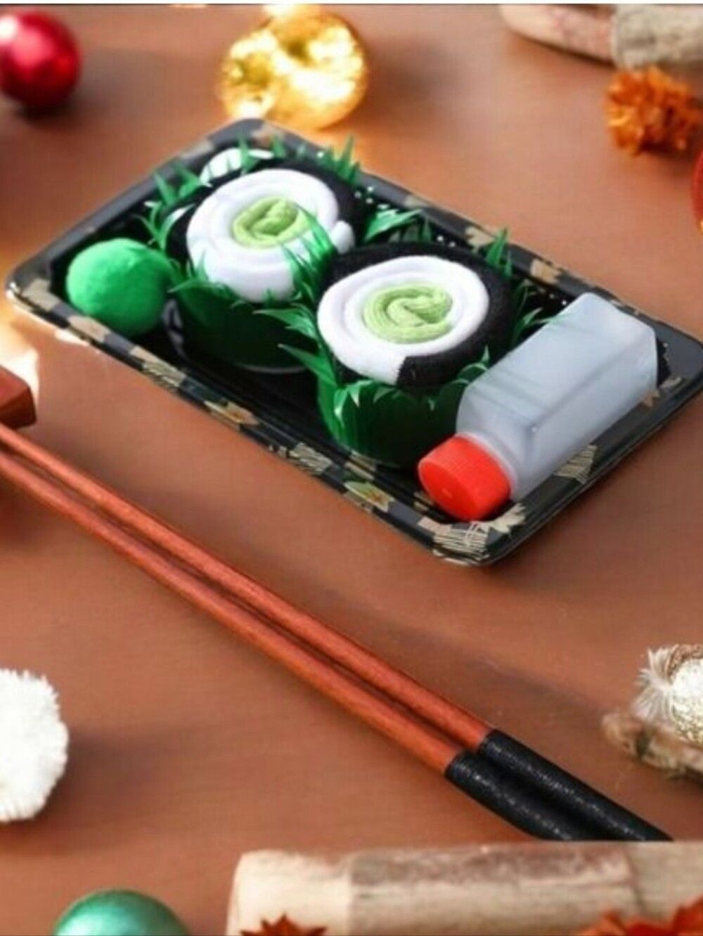 California Roll Sushi Socks Gift Box 1 Pair Funny Foodie Present Unisex Novelty